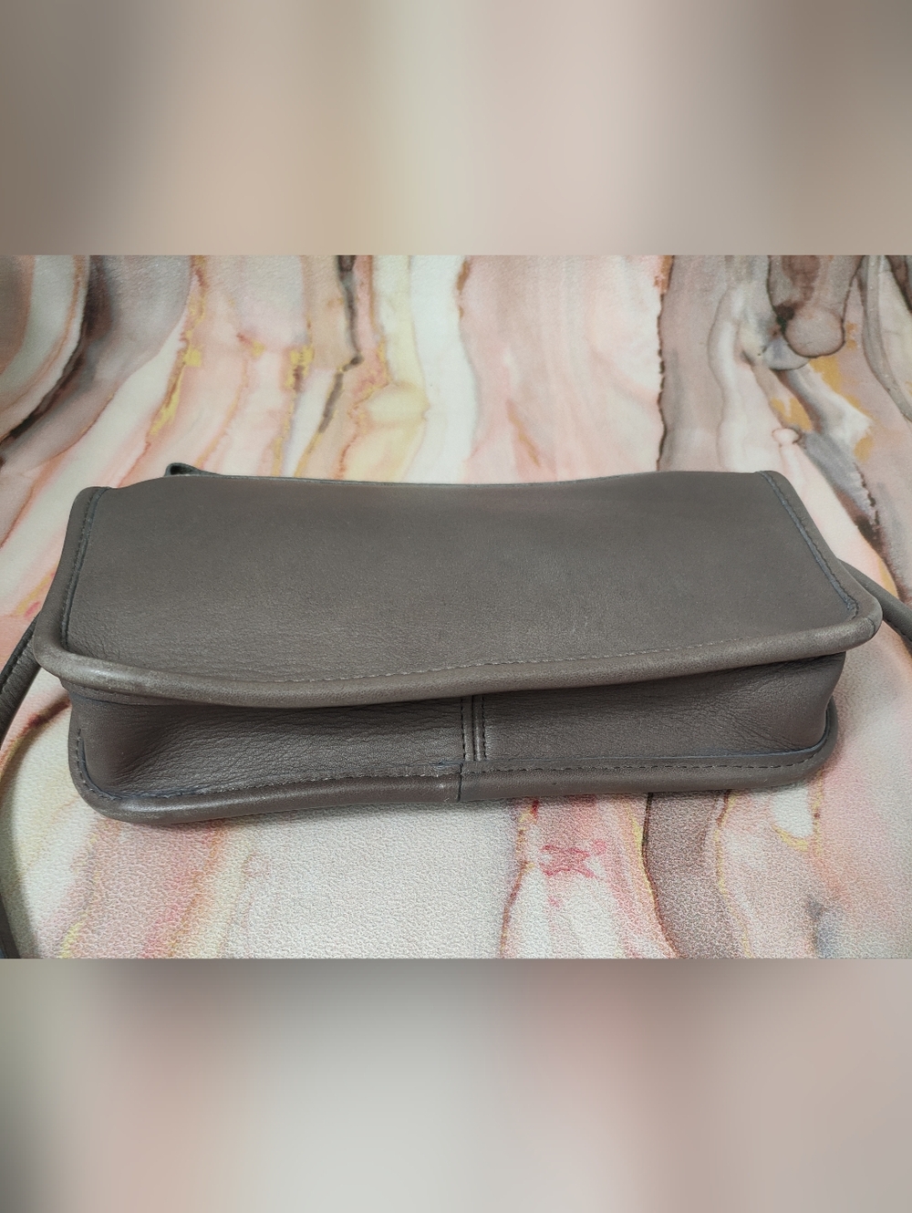 Vintage Coach 9655 Small Zippered Pouch Gray - Picture 6 of 13